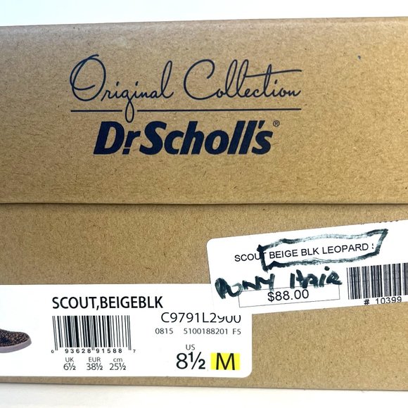 Dr. Scholl's Original Collection Scout Beigen Black Leopard Women's Loafers - Picture 2 of 5
